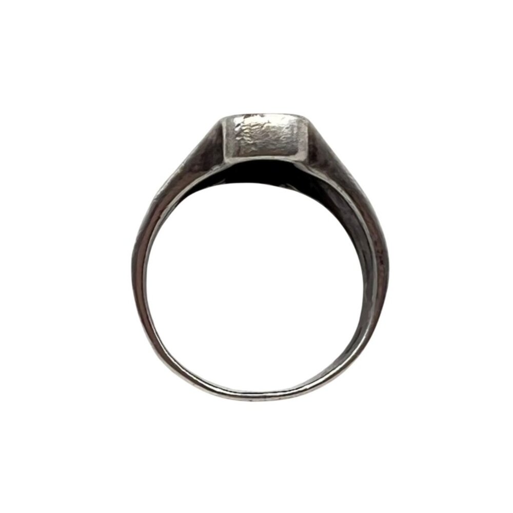 Vintage Sterling Silver Marcasite Signet Ring Size 7.75 925 Statement 6.99g LOOK - Picture 11 of 15